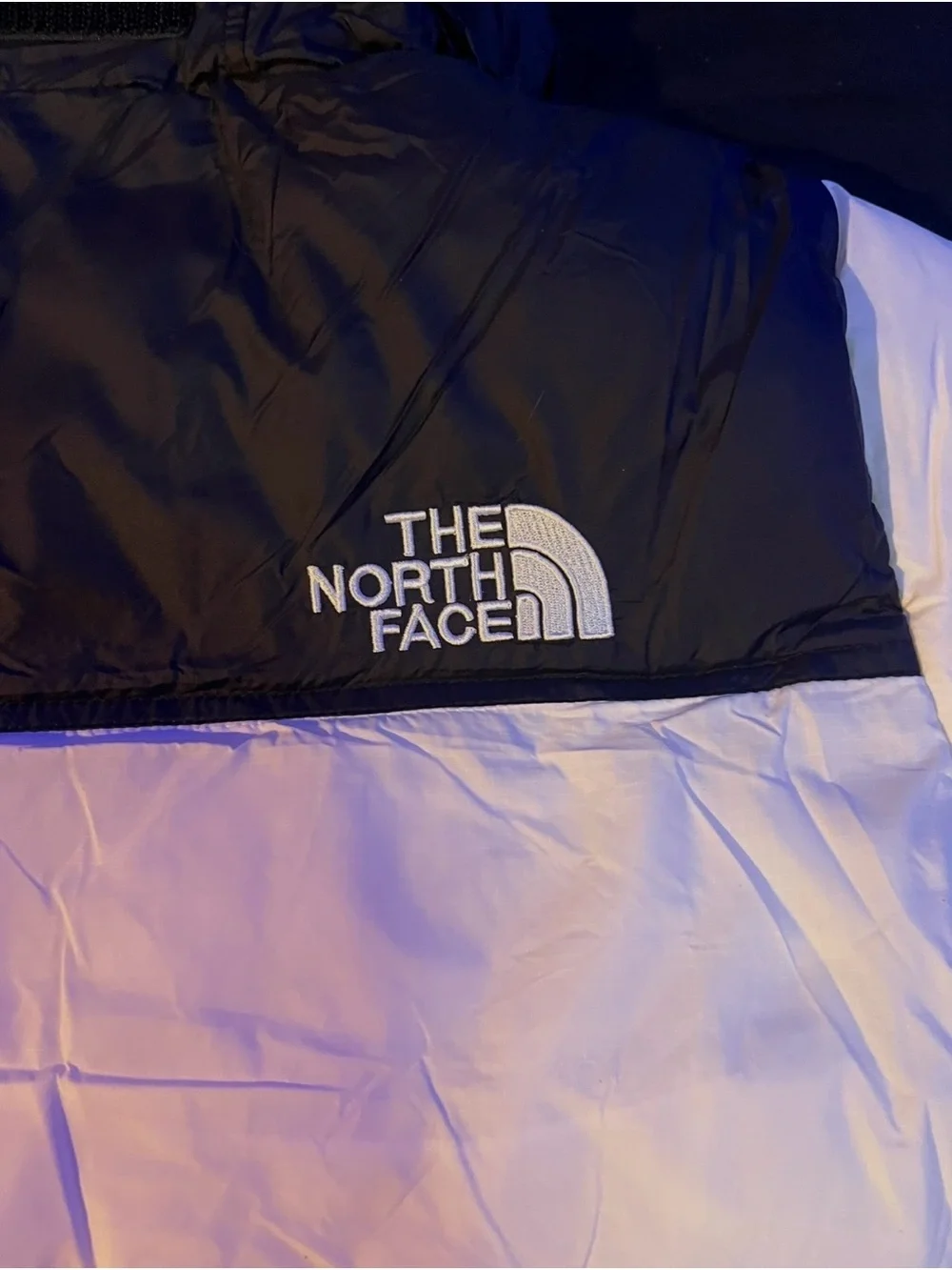The North Face Black and White Quilted Puffer Jacket